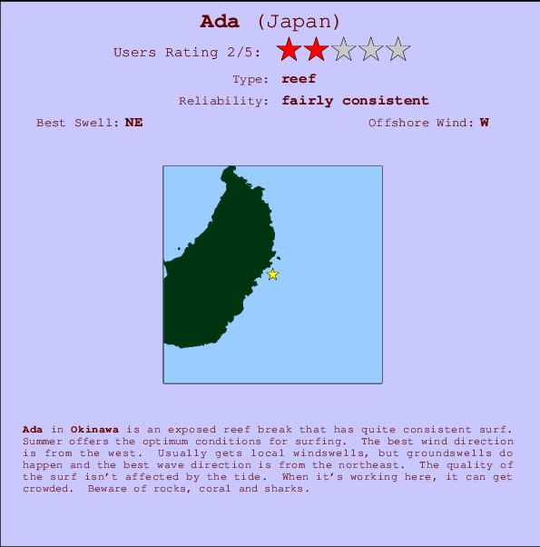 Ada break location map and break info