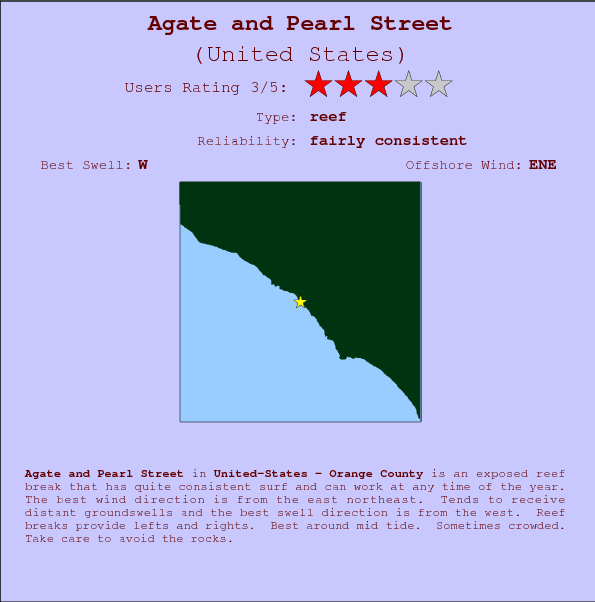 Agate and Pearl Street break location map and break info