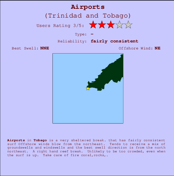 Airports break location map and break info
