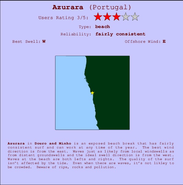 Azurara break location map and break info