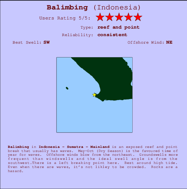 Balimbing break location map and break info