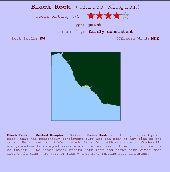 Black Rock break location map and break info