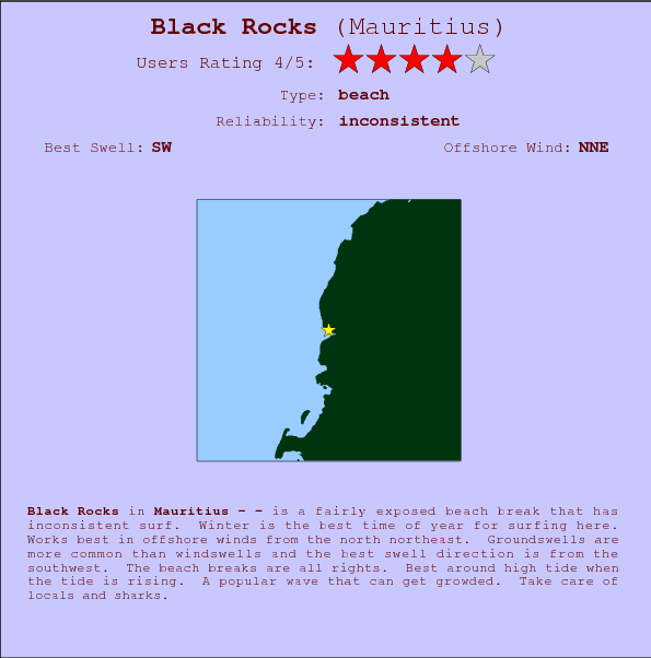 Black Rocks break location map and break info