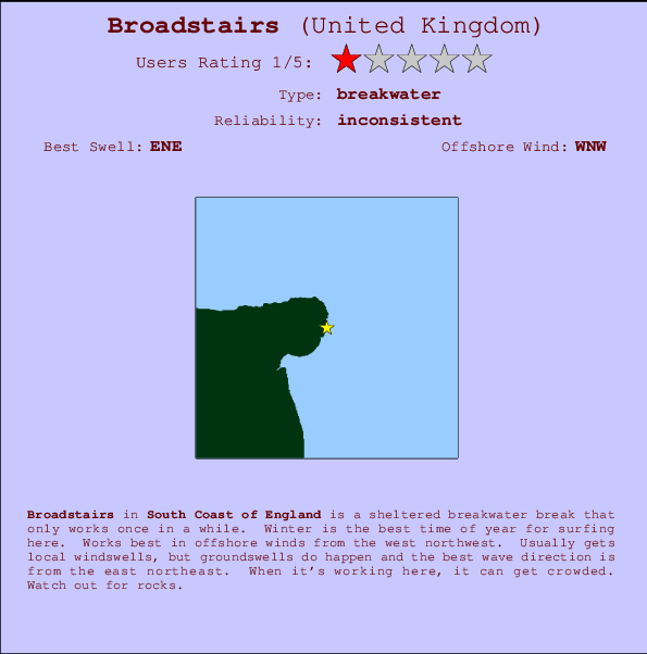 Broadstairs break location map and break info