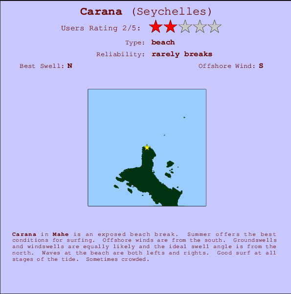 Carana break location map and break info