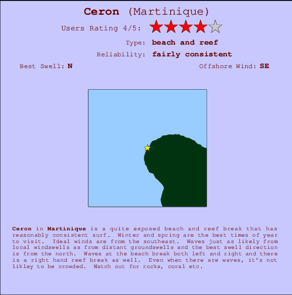 Ceron break location map and break info