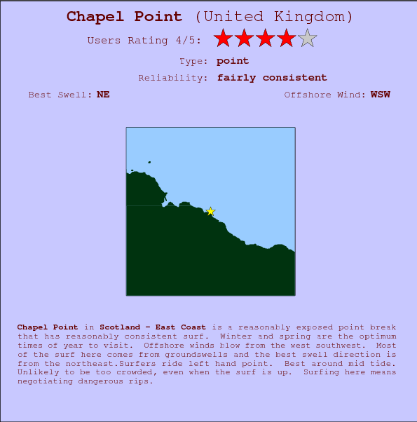 Chapel Point surf location map and break info