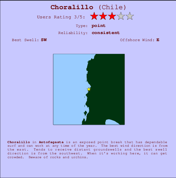 Choralillo break location map and break info