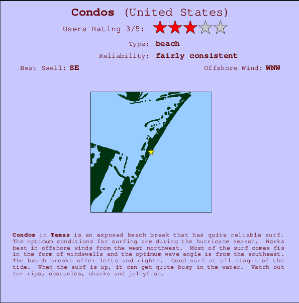 Condos break location map and break info