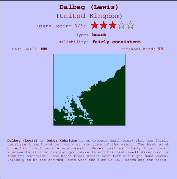 Dalbeg break location map and break info
