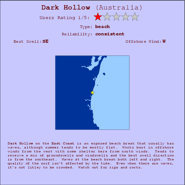 Dark Hollow break location map and break info