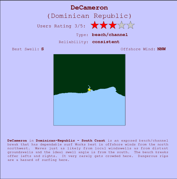 DeCameron break location map and break info