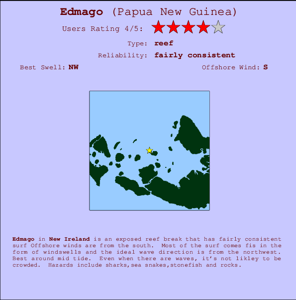 Edmago break location map and break info