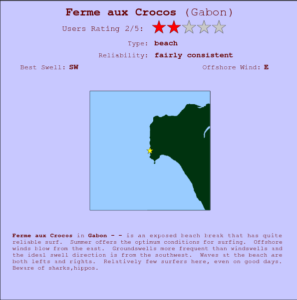 Ferme aux Crocos break location map and break info