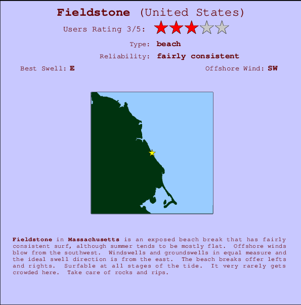 Fieldstone break location map and break info