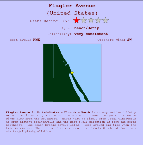 Flagler Avenue break location map and break info