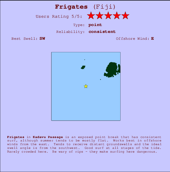Frigates break location map and break info