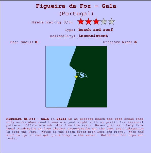 Gala break location map and break info