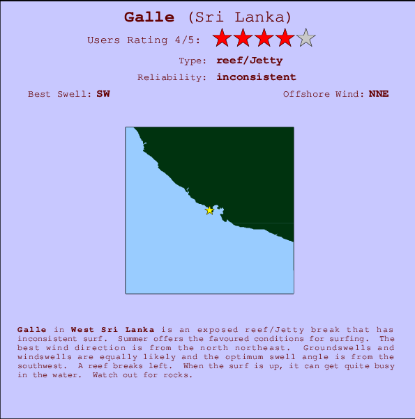 Galle break location map and break info
