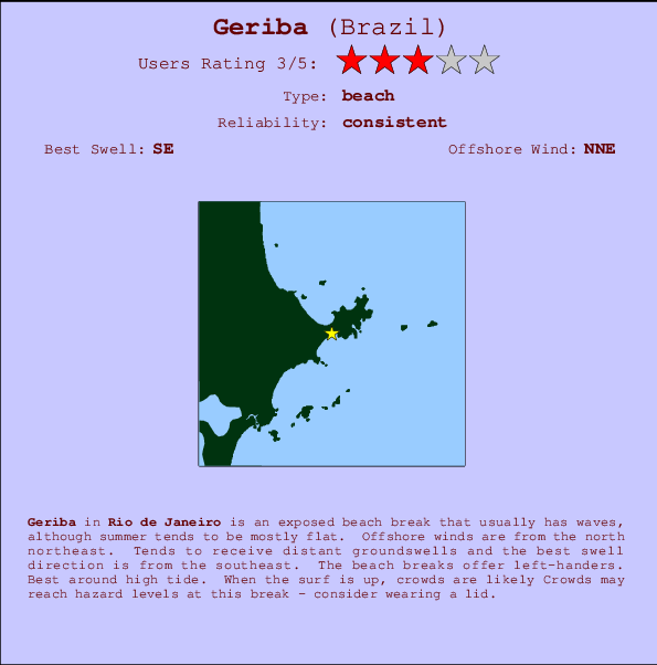 Geriba break location map and break info
