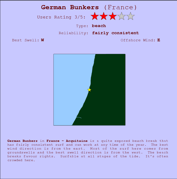 German Bunkers break location map and break info