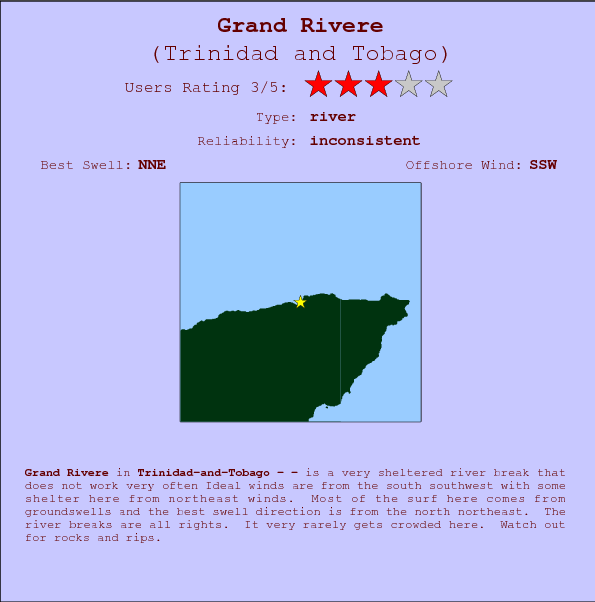 Grand Rivere break location map and break info