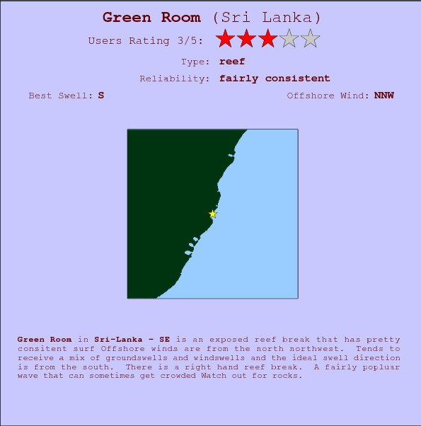 Green Room break location map and break info