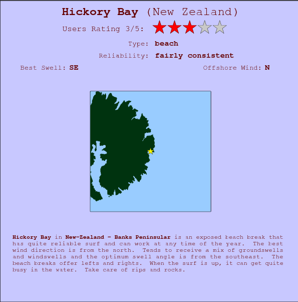 Hickory Bay break location map and break info