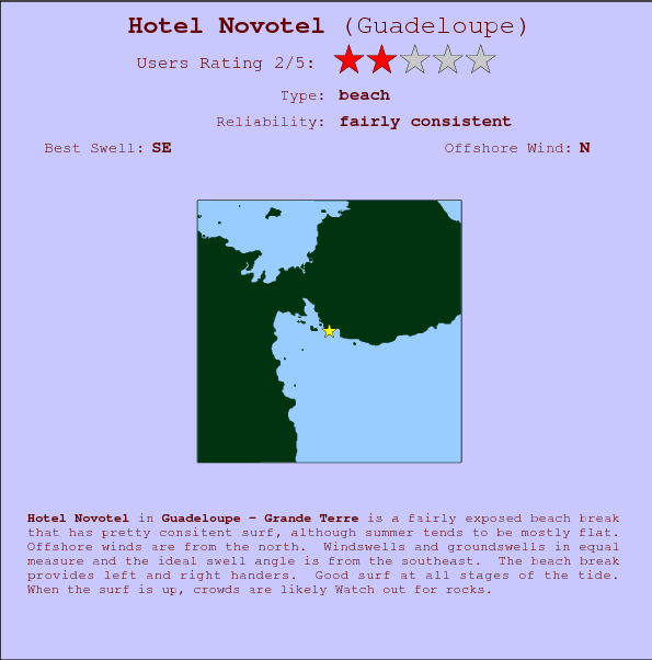 Hotel Novotel break location map and break info