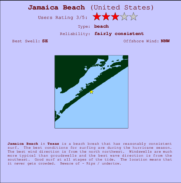 Jamaica Beach Surf Forecast and Surf Reports (Texas, USA)
