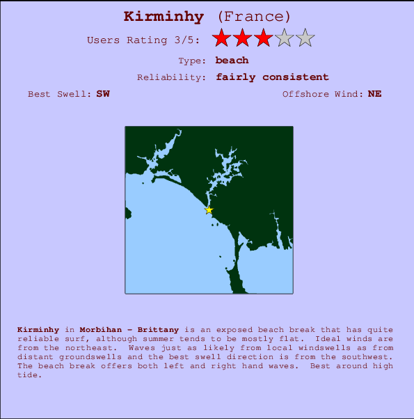 Kirminhy break location map and break info