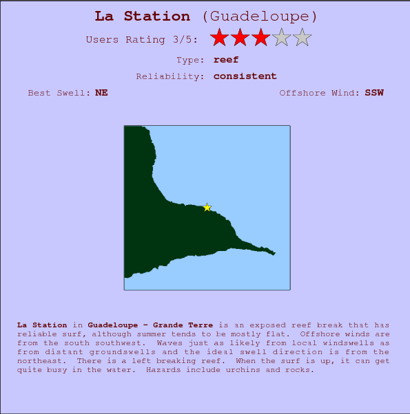 La Station break location map and break info