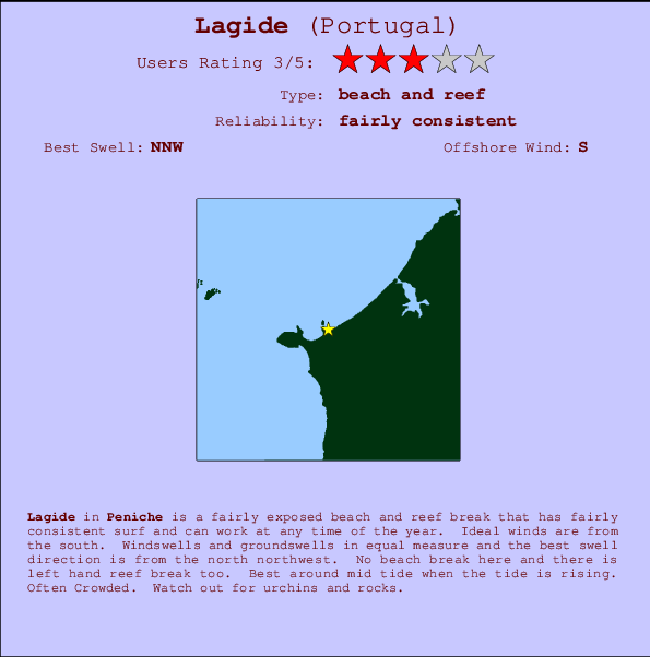 Lagide break location map and break info