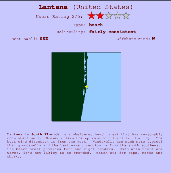 Lantana break location map and break info