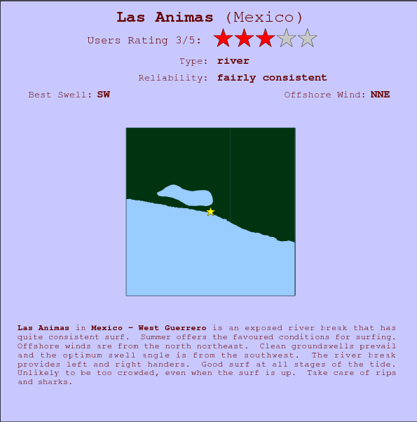 Las Animas break location map and break info