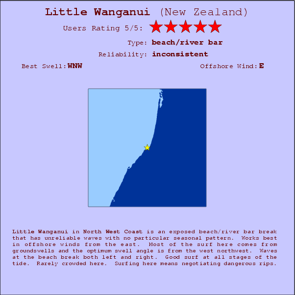 Little Wanganui break location map and break info
