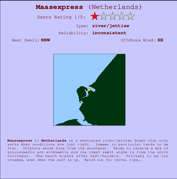 Maasexpress break location map and break info