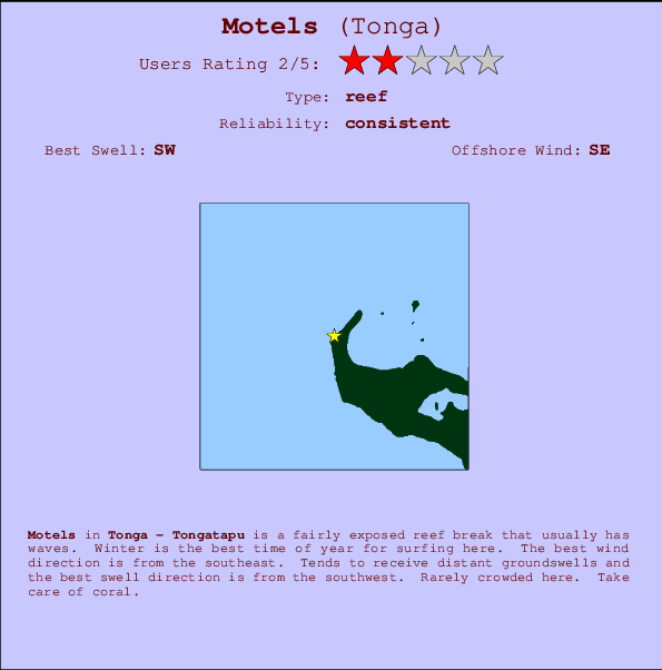 Motels break location map and break info