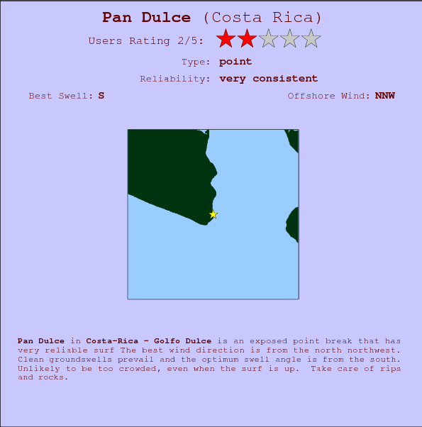 Pan Dulce break location map and break info