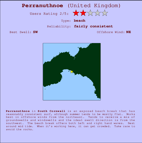Perranuthnoe break location map and break info