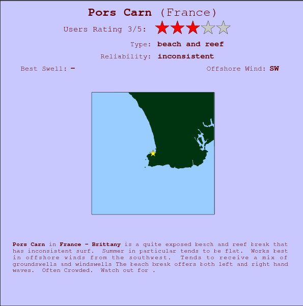 Pors Carn break location map and break info