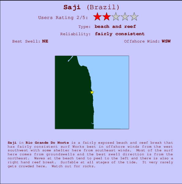 Saji break location map and break info
