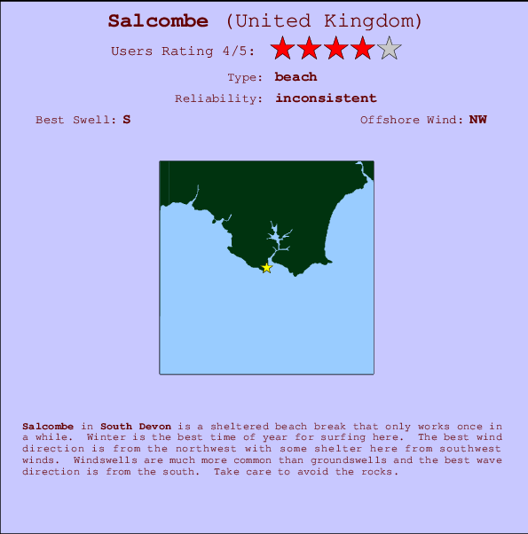 Salcombe break location map and break info
