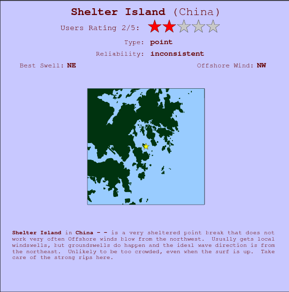 Shelter Island break location map and break info
