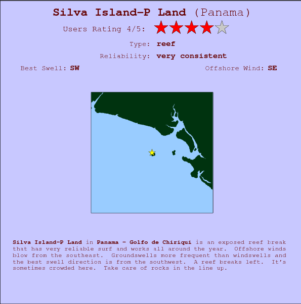 Silva Island-P Land break location map and break info