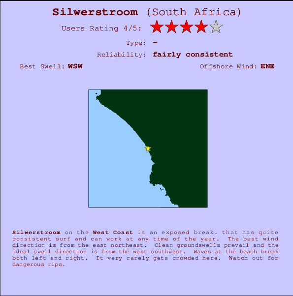 Silwerstroom break location map and break info