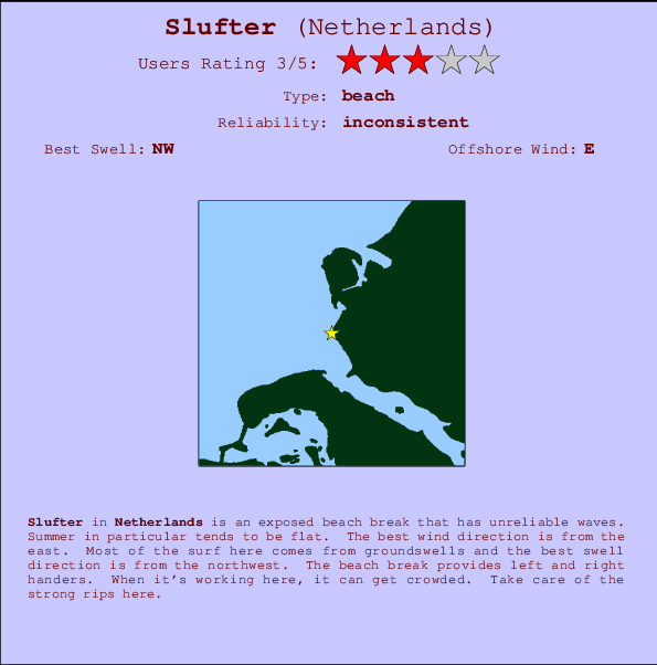 Slufter break location map and break info