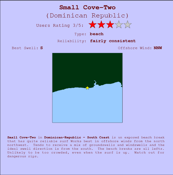 Small Cove-Two break location map and break info