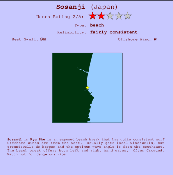 Sosanji break location map and break info