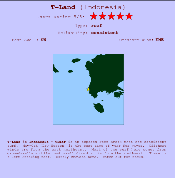 T-Land break location map and break info